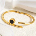 Never Fades - Water Resistant - 18k Roman Numerals Bracelet - Bangle