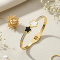 Never Fades - Water Resistant - 18k Shell Flower Bangle