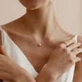 Dainty 18k Gold Plated Pearl Pendant Necklace – Minimalist Everyday Jewelry