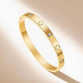 Never Fades - Water Resistant - 18k Four-leaf Clover Bangle