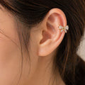 18k Gold Plated Bowknot Ear Cuff • No Piercing Fake Cartilage Earrings