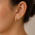 6pcs Dainty 18k Golden Hoop Earrings Set • simple everyday earrings • minimalist Stack Jewelry