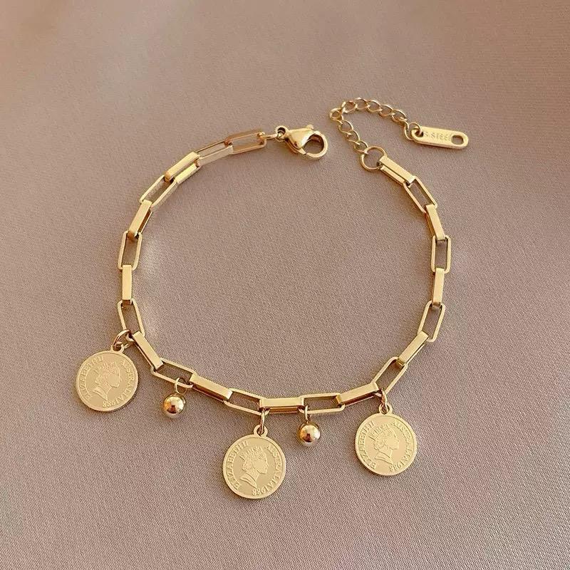 Never Fades - Water Resistant - 18k Adjustable Chain Link with 3 Charms Bracelet