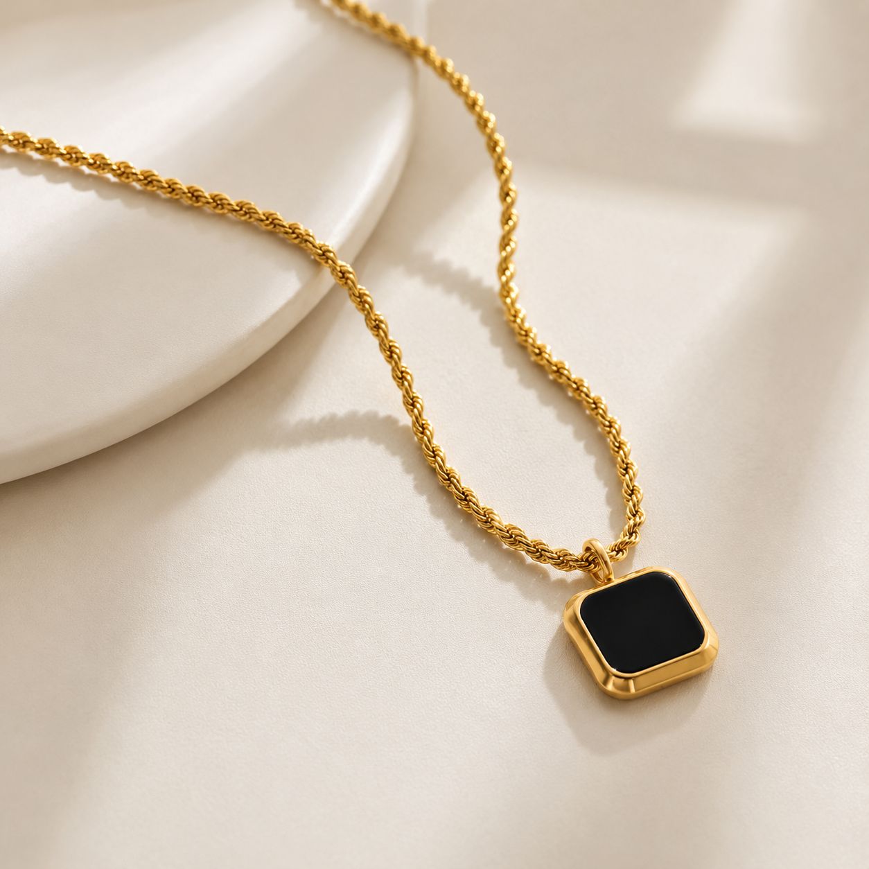 18K Gold Plated Woven Choker Necklace, Minimalist Necklace for Everyday wear