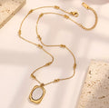 18K Gold Plated Rose Pendant Necklace